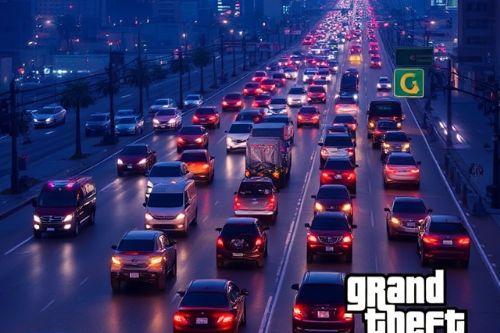 Los Angeles Traffic (with DLC Cars)