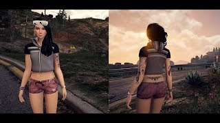 Lana Sims 4 Short and Blouse+Tatto