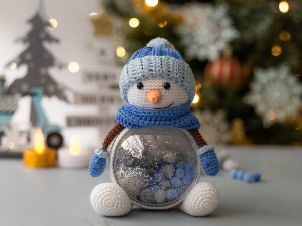 Amigurumi Christmas Snowman. Christmas crochet toy. Amigurumi PDF pattern. Crochet Snowman. Pattern Snowman. Christmas decorations.