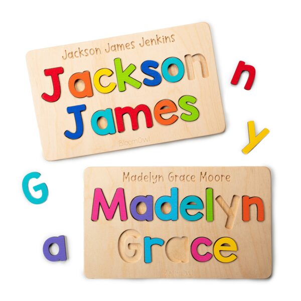 Wooden Name Puzzle, Easter Gift for Kids, Full Name Puzzle, Personalized Gifts Toddler , Montessori Toys, Baby Shower Gift, Newborn Gift