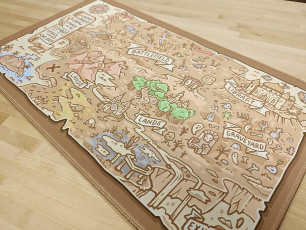 Treasure Map Playmat with Phases and Zones // Deskmat and Mousepad // Accessories for MTG