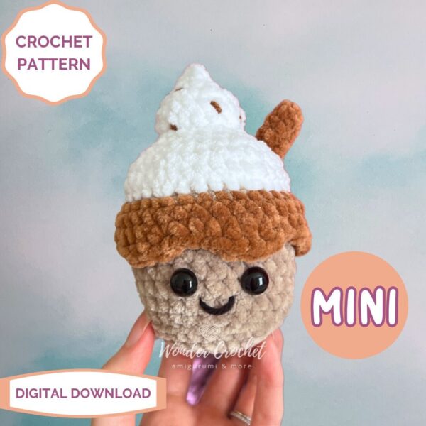 MINI Latte Plush Crochet Pattern - Amigurumi