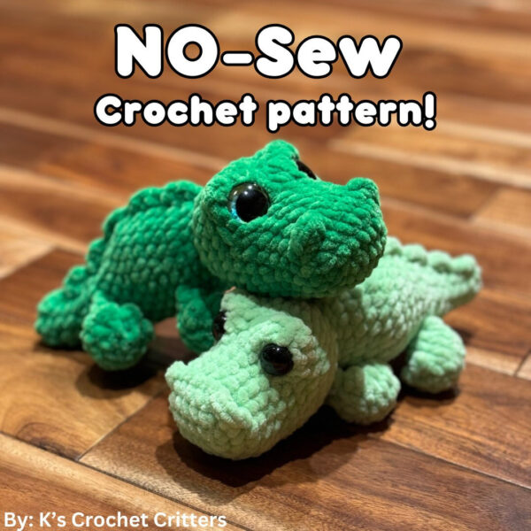 NO-SEW Crochet pattern: Chompers the Crocodile/Alligator (EN)