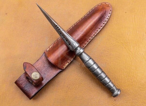 Handmade Double edged Boot knife, Damascus Best Hunting Knife, Handmade Knives Knife gift, Bushcraft knife, Camping knife with Sheath