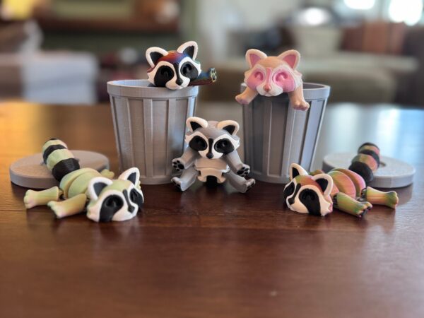 Adopt Your Own Mischievous 3D Printed Raccoon ? With Optional Trash Can!