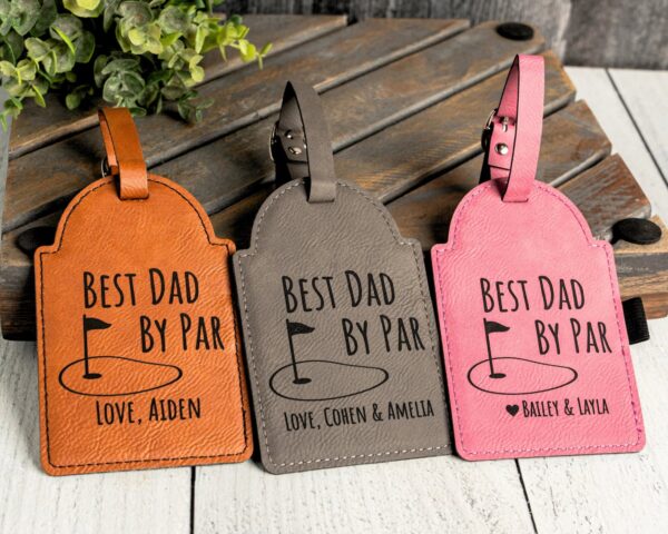 Fathers Day Gift Golf, Best Dad By Par, First Fathers Day, Personalized Gift for Him, Dad Golf Gifts, Birthday Gift for Dad, Golf Bag Tag,