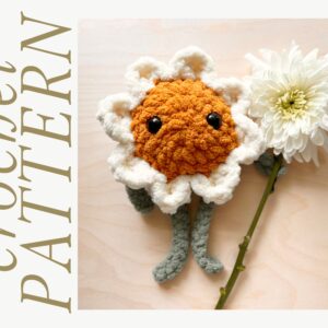 Bitty Blossom Crochet Pattern | digital file, digital crochet pattern, low-sew crochet, market-prep, yarn scrap pattern, flower pattern