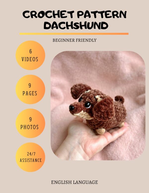 Crochet dog (dachshund) pattern