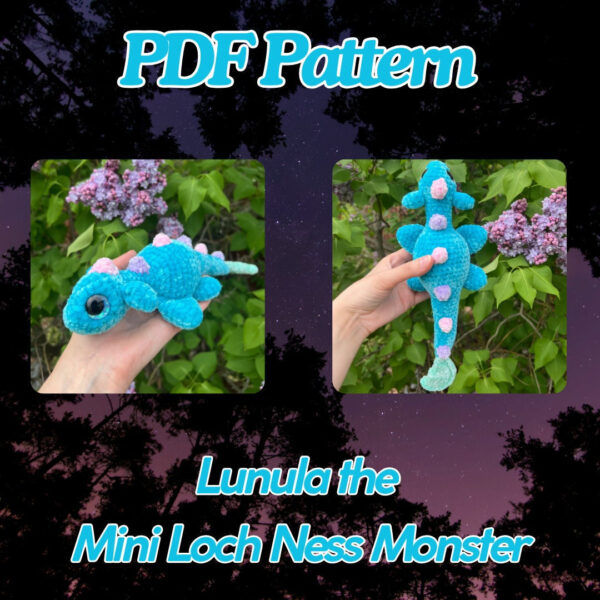 Lunula the mini Loch Ness Monster / PDF Pattern / crochet, amigurumi, beginner, mythical creature