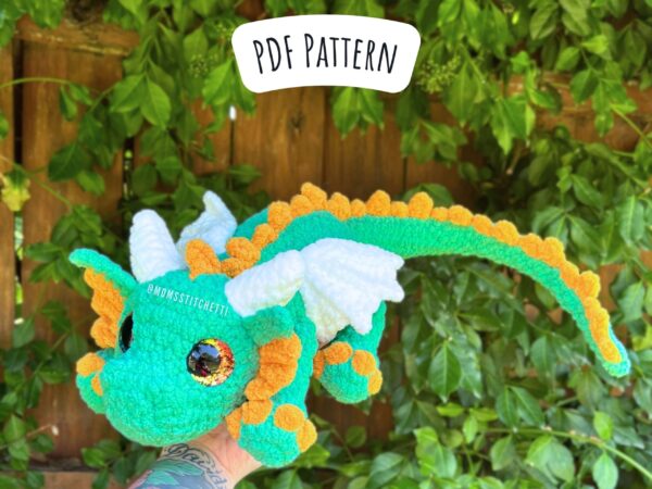 Dragon Crochet Pattern, Amigurumi Instructions, Crochet Dragon, Cute Birthday Gift