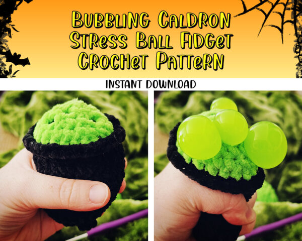 Bubbling Caldron Stress Ball Fidget | Crochet Pattern