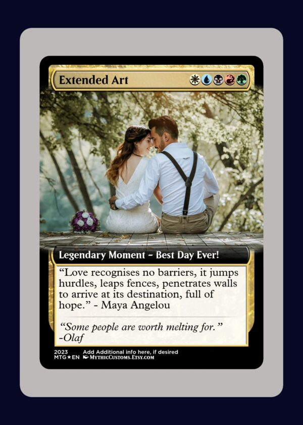 Custom MTG Style Magic Card - Foil Personalized Customized Keepsake Card Print Your Image, Unique Gift Anniversary Wedding Father Pet Couple