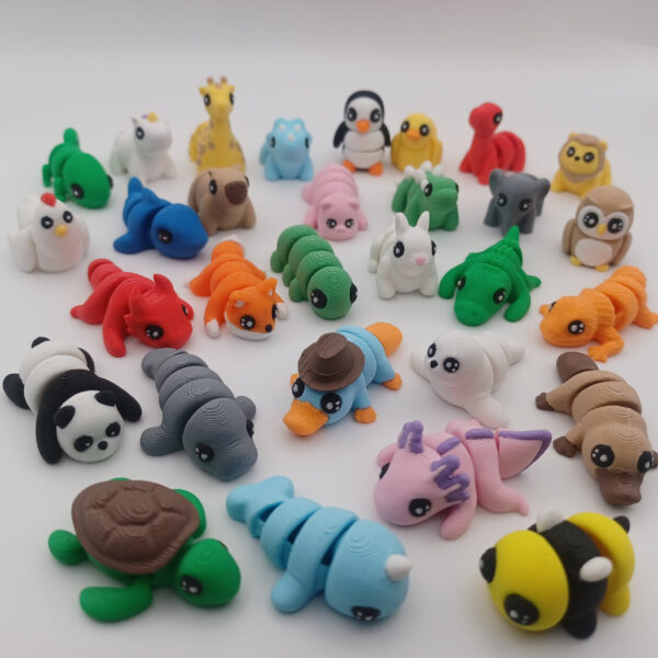 Mini Animal Fidget Toys, Pick Your Own, Articulating 3D Printed Sensory Toys, Desk Toys, Baby Animals, Kid Gift for Birthdays and Holidays