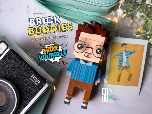 Personalized Brick Buddies Gift, Replicate Yourself In Brick Form, Custom Brick Figure From Photo, For Friend Bridesmaids Gift For Her Him