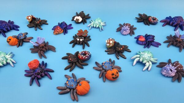 Articulated Spider Packs - 16 designs - Fun Halloween Decor - Posable Spiders