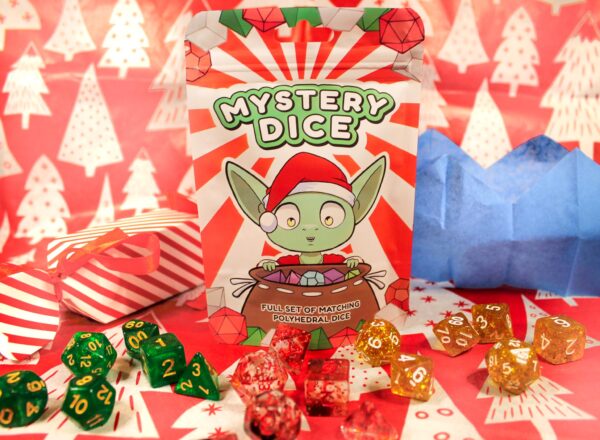 Merry Mystery Dice Bags | Christmas Dice sets | DnD Stocking Filler | Perfect Dungeon Master Gift | Themed for DnD Gifts