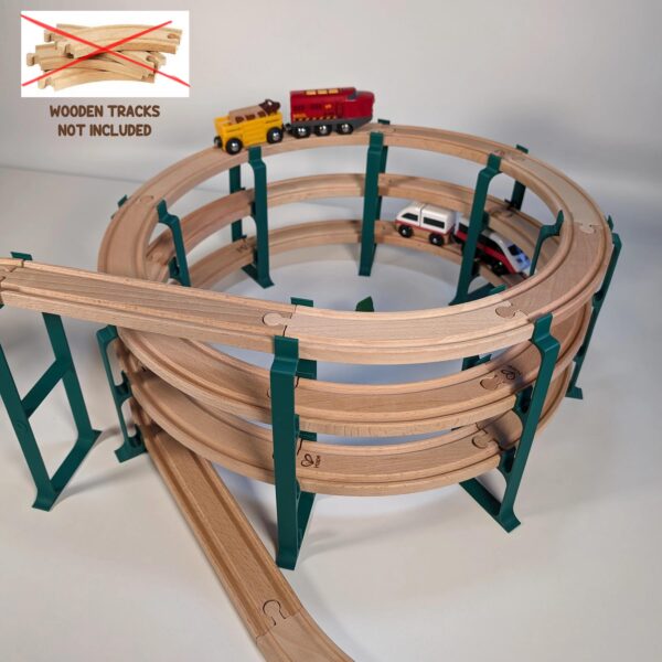 Spiral Mountain | Extension for Train Tracks Brio / Lillabo / Playtive / Hape / Duplo / Imaginarium / Melissa & Doug