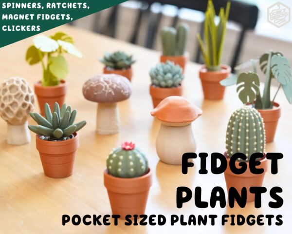 Fidget Clicky Toy w Mechanical Switches | Clicky Cacti Pocket Plants ForgeCore Home Desk Table Decor Office Gift Torch Ball Cactus Cluster